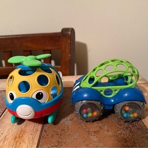 2-Pack Nuby Helicopter & Car Rattles